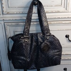 Greta satchel bag purse charcoal gray